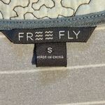 FREE FLY Womens Bamboo Dockside Sagebrush/White Stripe Tee Shirt Dress ~ Small Gray Photo 6