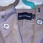 Pretty Little Thing  Snap Button Down Skirt Women Size 4 Gray Photo 3