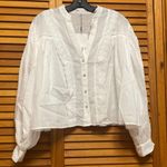 ZARA  White Lace Detail Blouse Photo 0