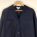 Talbots Navy Blue Button Down Corduroy Shacket Photo 1