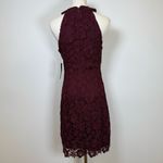 Lulus New! Lulu’s ‘Love Poem’ Burgundy Lace Halter Mini Dress Women’s Size Small Photo 6