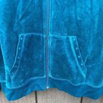 Vintage By Design Sport Jacket Velour Blue Size L Photo 5