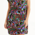 Marie Oliver Small Cap Sleeve Printed
Silk Short Shift Dress Photo 0