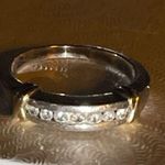 Designer AJ 14K sterling real diamond ring size 7.5 Gold Photo 8