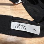All.You.LIVELY Women's Jet Black Busty Mesh Trim Bralette Photo 1