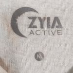 Zyia  Active Moon Mountain Pastel Watercolor White Short Sleeve Tee NWT w/flaw Photo 4