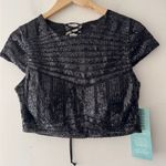 NEW!! Haute Nite Black Sequin Dressy Crop Top Size undefined Photo 0