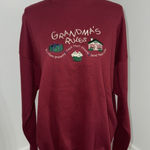 Grandma’s Rules Embroidered Sweatshirt Cranberry Red Adult XL Vintage Style Multiple Photo 0