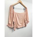 1. State 1.‎ State Square Neck Puff Sleeve Size Large Cropped Top Spanish Villa NWT Photo 3