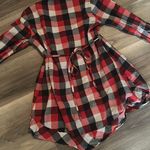 Red and Black Plaid Dress Size M Photo 1