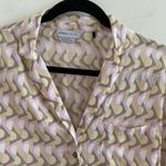 prAna Iguala Button Front Short Sleeve Top In Willow Retro Geo Size Small Photo 2