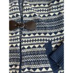 Cambridge  Women's Blue Fair Isle Toggle Long Sleeves Cardigan Sweater Size Large Photo 2