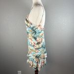 Farm Rio Mini Ruffle Sun Dress Size S Tropical Palm Print Lattice Front Strappy Photo 3