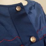 Vintage Shadowline Satin Long Sleeve Robe-Large-Embroidered Rose Yoke-Pockets- Photo 4