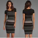 James Perse James‎ Perse Multi Layer Stripe Dress in Charcoal/Black Photo 1