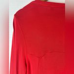 CAbi  S Scoop Neck Long Sleeved Vibrant Red Top Photo 3