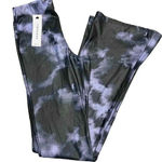 Topshop Womens Petite SZ 0 Flare Pants Black Purple Tie Dye High Rise Trousers Photo 0