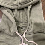Aerie NWT  Cropped Zip Up Hoodie size Large Sage Green Photo 2