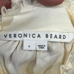 Veronica Beard  Womens Blouse 4 Argonne Shirred Crepe de Chine Blouse Ivory Photo 3