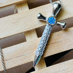 Cross 18k Gold Sterling Silver Necklace Photo 0