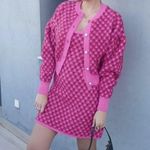 ZARA PLAID KNIT Sleeveless Mini A-Line Dress w/ Round Neckline Size S Pink NEW Photo 2