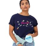Anthropologie NWT Maeve Beach Embroidered Sweatshirt Tee Riviera Swimming Embroidery Small Photo 0