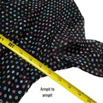 Y2K 100% Silk Sequin Polka Dot Button Up Blouse Ethereal Fairy Career M Black Size undefined Photo 8