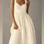 Anthropologie NWT Forever That Girl White Denim Dress size L with pockets large Photo 0