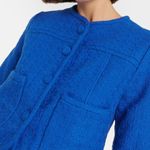 Proenza Schouler  White Label‎ Cropped Tweed Blazer Royal Blue Size 4 NWOT Photo 2