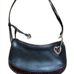 Brighton Pebble Leather Tortoise Shell Shoulder/Clutch Handbag Cut Outs Charm Photo 0