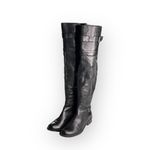 Steven by Steve Madden Over the Knee Leather Zip Biker Boots Black 8.5M Size 8.5 Photo 7