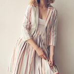 Modcloth Aspiration Creation Pastel Striped A Line Pleated Skirt Sz.L Photo 2