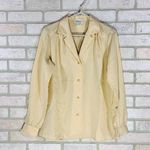 Levi's Vintage 1980’s Levi Strauss & Co Button Front Long Sleeve Beige Blouse Size 12 Photo 0