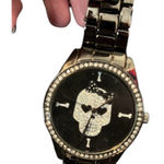Torrid women’s skull with polka dot bow rhinestone watch & gunmetal hardware. Photo 0