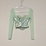 Sage Windsor Sultry Swoon Satin Mesh Corset  green XS‎ Photo 1