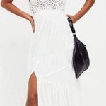 Free People “Insea” gauze crochet flowy maxi dress tiered tie back sleeveless Photo 0
