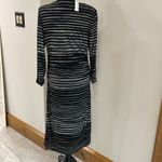 White House | Black Market NWT striped, square neck, ruched dress Size Large Photo 4