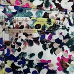 Ann Taylor Modern Fit Multicolor Abstract Floral Denim Straight Leg Jeans Size 8 Photo 6