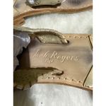 Jack Rogers  Gold Leather Thong Sandals Classic Summer Shoes Photo 3