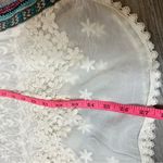 Johnny Was  Malin Tank In White sz L crochet side embroidered laces panel Photo 7