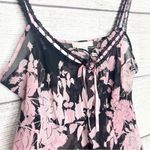 Vintage California Dynasty Sheer Black & Pink Floral Chemise Lingerie Size Large Photo 7