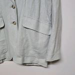 Madewell NWT Women's Breezewoven Larsen Linen Blazer in Pale Sage Gray Green XXL Photo 5