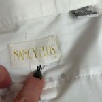 Nancy Ellis Western Shirt Medium White Rhinestone Lion Embroidery Bling EUC Photo 5