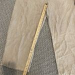 Heaven Pants Womens Medium 100% Linen Wide Leg Beige Pull On Cropped Ankle High Tan Photo 6