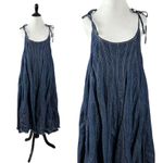 Free People Denim Dreams Midi Dress in 70s Blue Size XS Jean Jumper Retro Photo 6