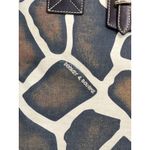 Dooney & Bourke Giraffe Print Coated Canvas Leather Trim Tote Bag Pink Lining Photo 7