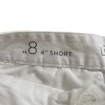 Ann Taylor  Loft Womens Size 8 White 4" Flat Front Casual Shorts Photo 2