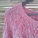 Gap  XL Orange Red Fisherman Cableknit Pullover Sweater Photo 6