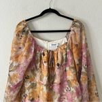 Showpo Floral Grizela Mini Dress NEW Size 12 Pink Long Sleeves Photo 5