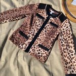 Chico's brown cheetah animal print jacket/blazer sz 0 Photo 6